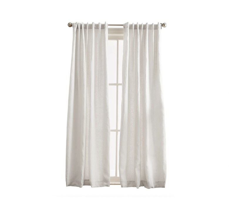 white curtains