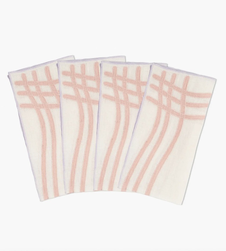 pink and purple patterned napkins