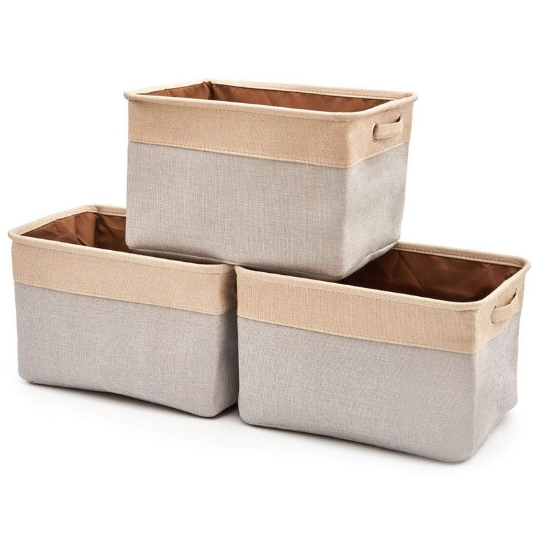 EZOWare Collapsible Canvas Storage Cubes with Handles