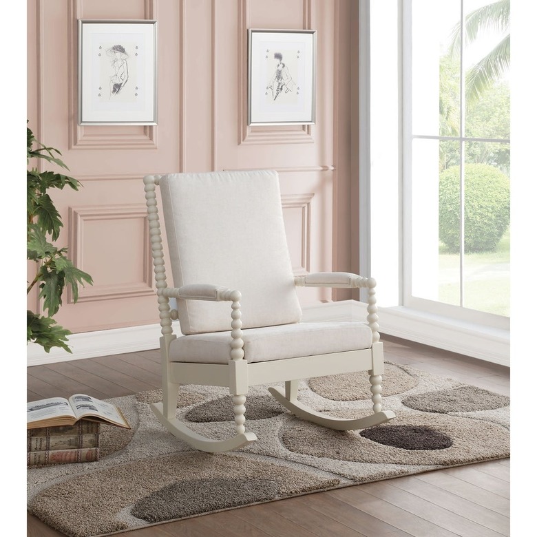 Taylor & Olive White Wood Rocking Chair