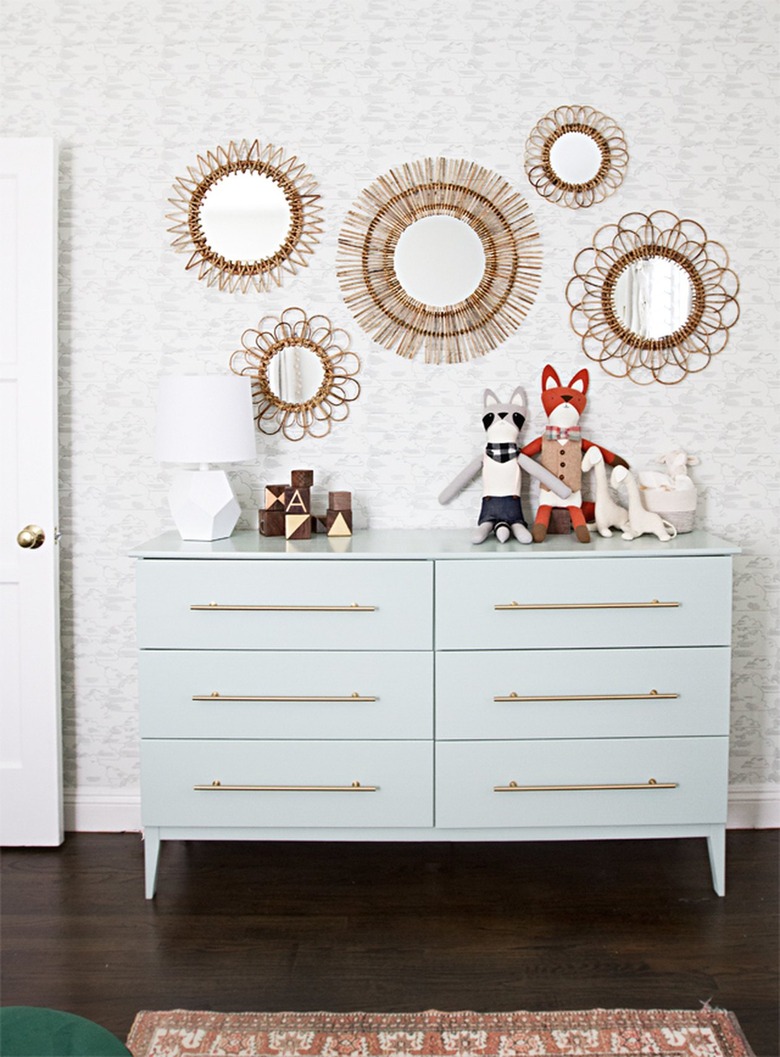 IKEA Tarva dresser hack for nursery aqua green