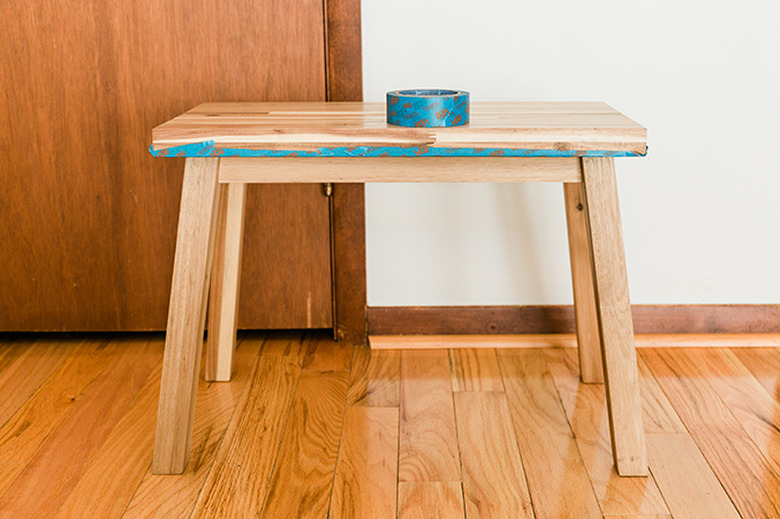 Tape off the underside of the bench seat.