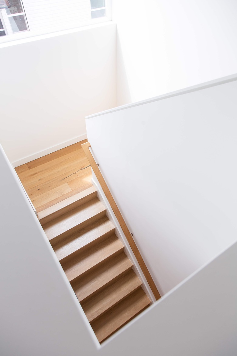 Stairwell in Meakins home