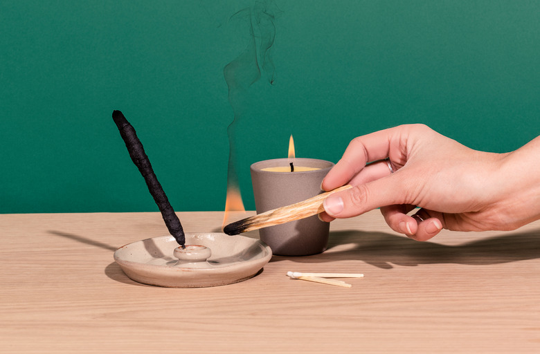 incense burner and candle