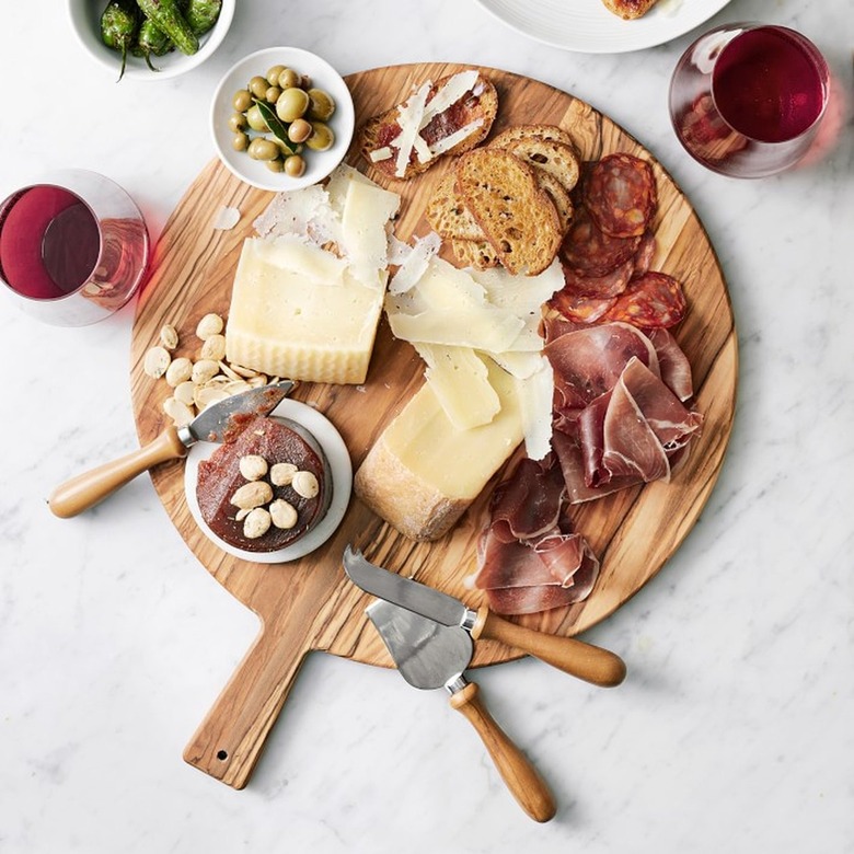 Williams Sonoma Olivewood Round Cheese Board