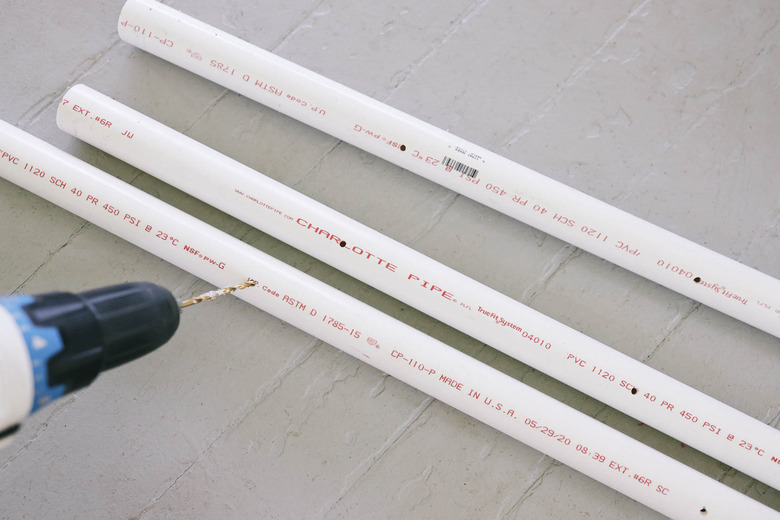 Drilling holes into PVC pipes with 5/32 inch drill bit