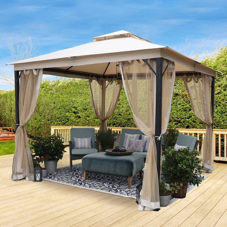wayfair Arlmont & Co. Tess Soft Top Steel Patio Gazebo