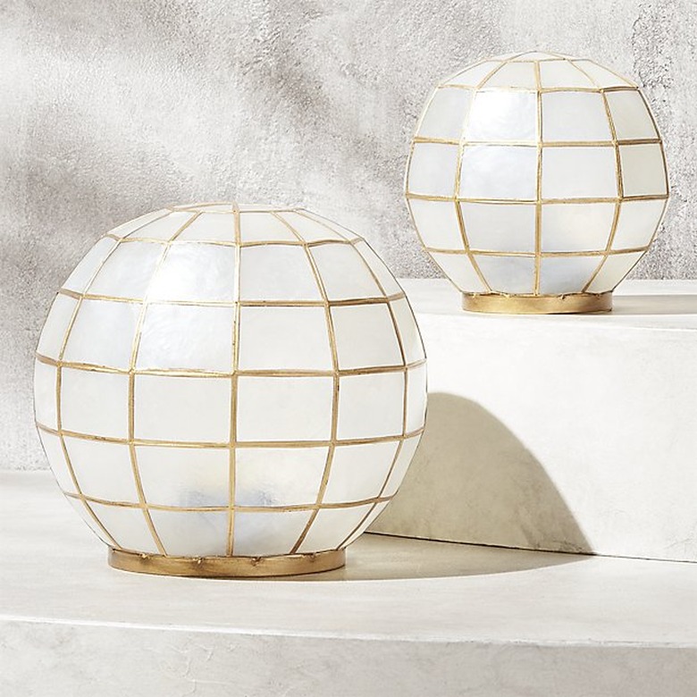 battery operated capiz outdoor table lanterns