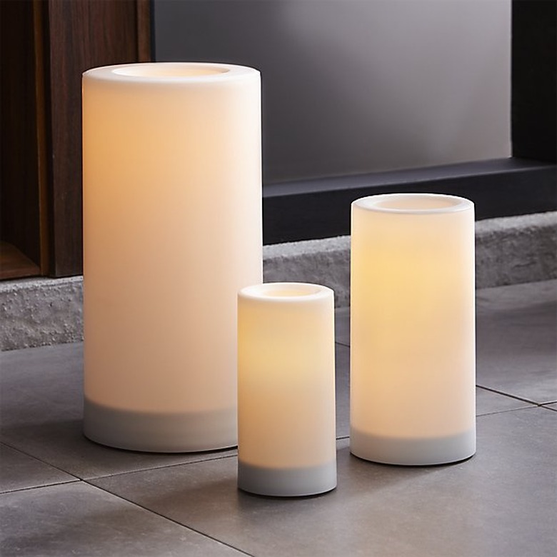 Indoor/Outdoor Pillar Candles with Timer