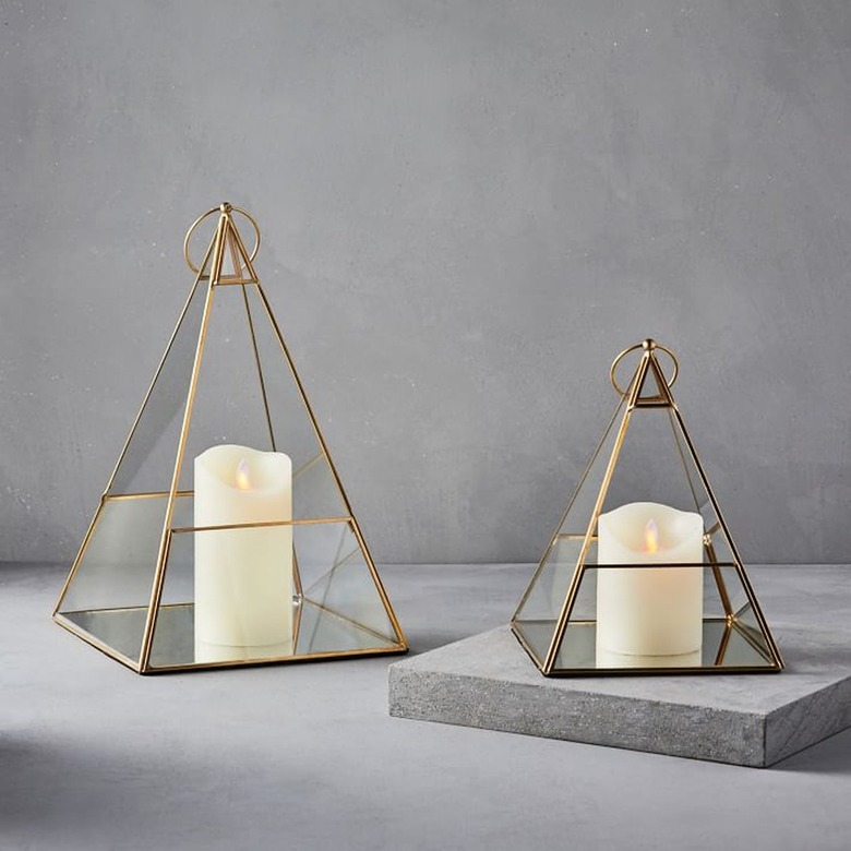 west elm pyramid tabletop lantern