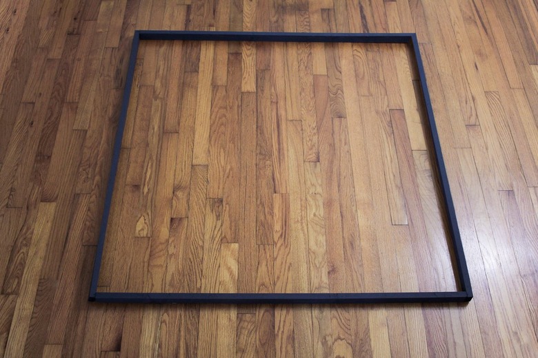 Painted black wood frame