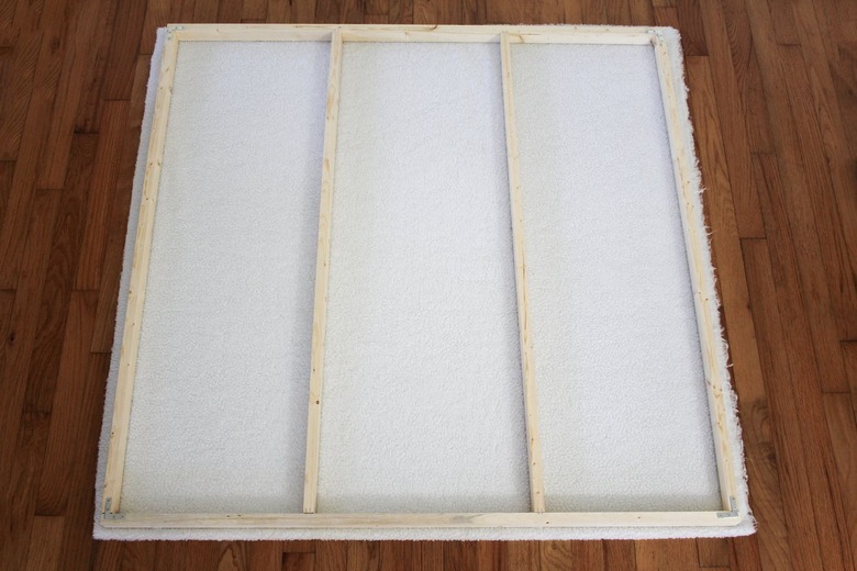 Wood frame with white shearling