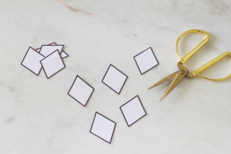 Cutting out diamond template