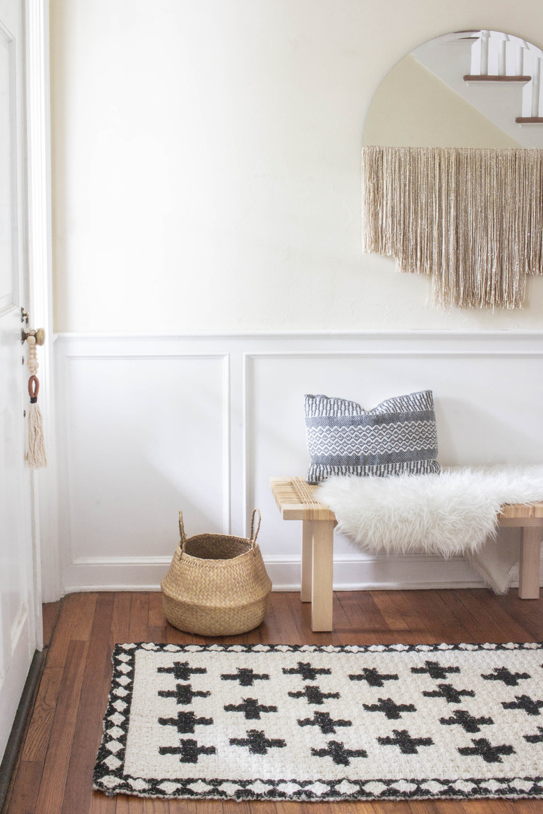 DIY painted jute rug