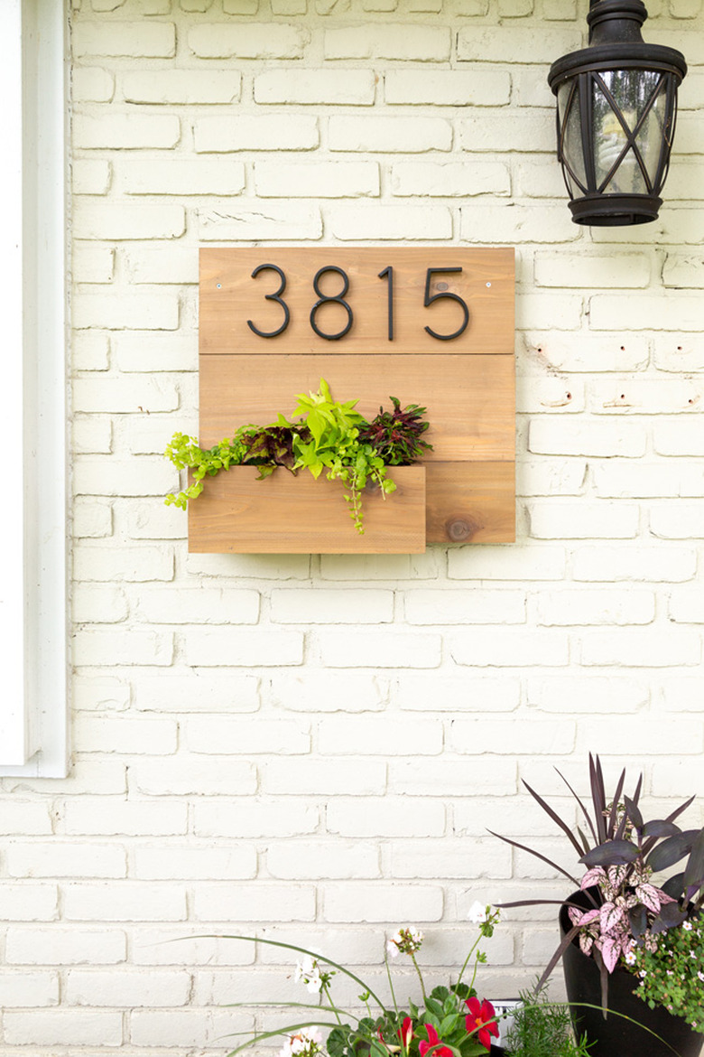 DIY House Number Planter