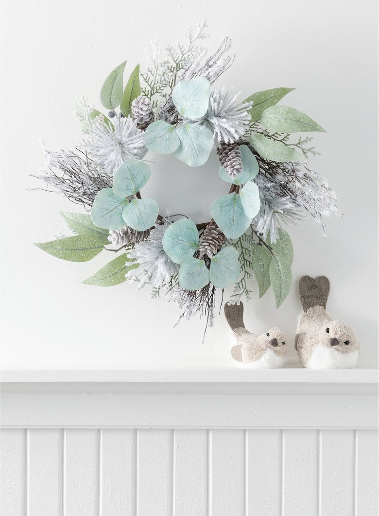 Primrue Snowy Pine and Eucalyptus Wreath