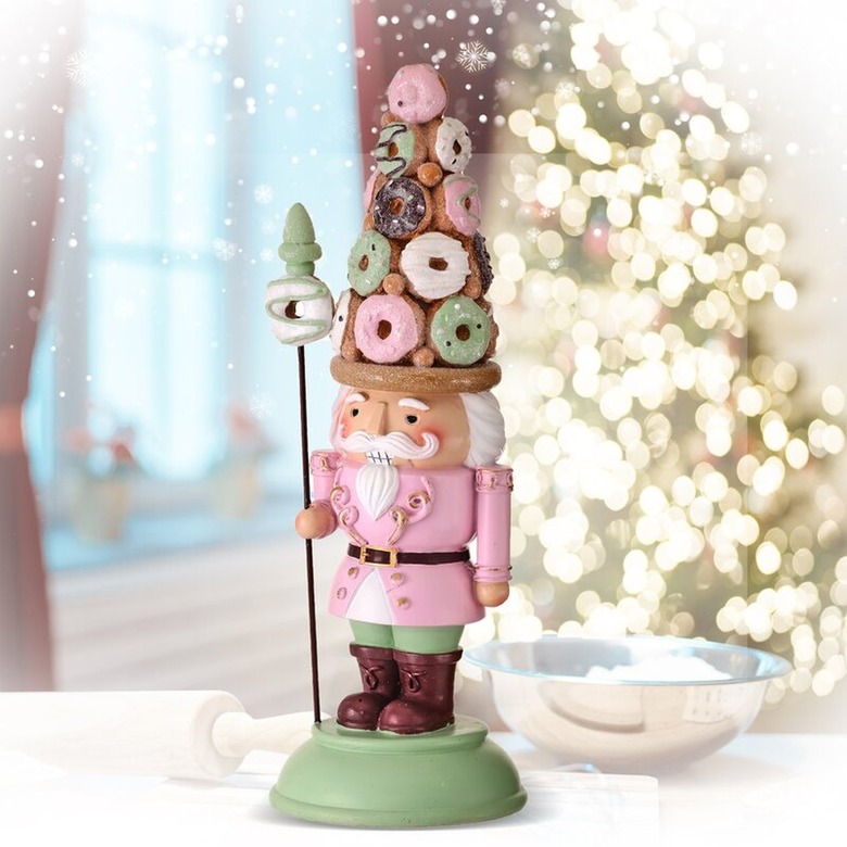 The Holiday Aisle Resin Doughnut Hat Nutcracker