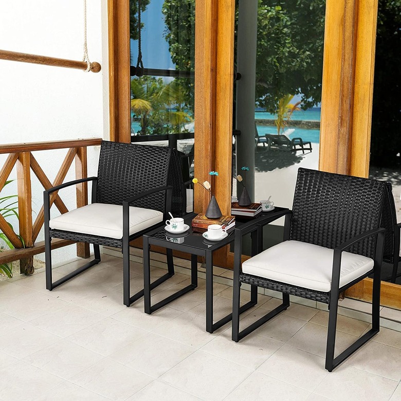 Yaheetech 3-Piece Wicker Patio Bistro Set