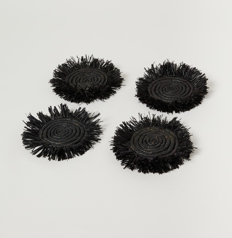 Kazi Goods Fringed Natural Coasters