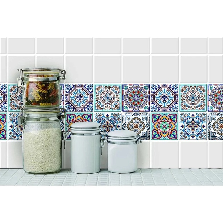 Colorful backsplash tile