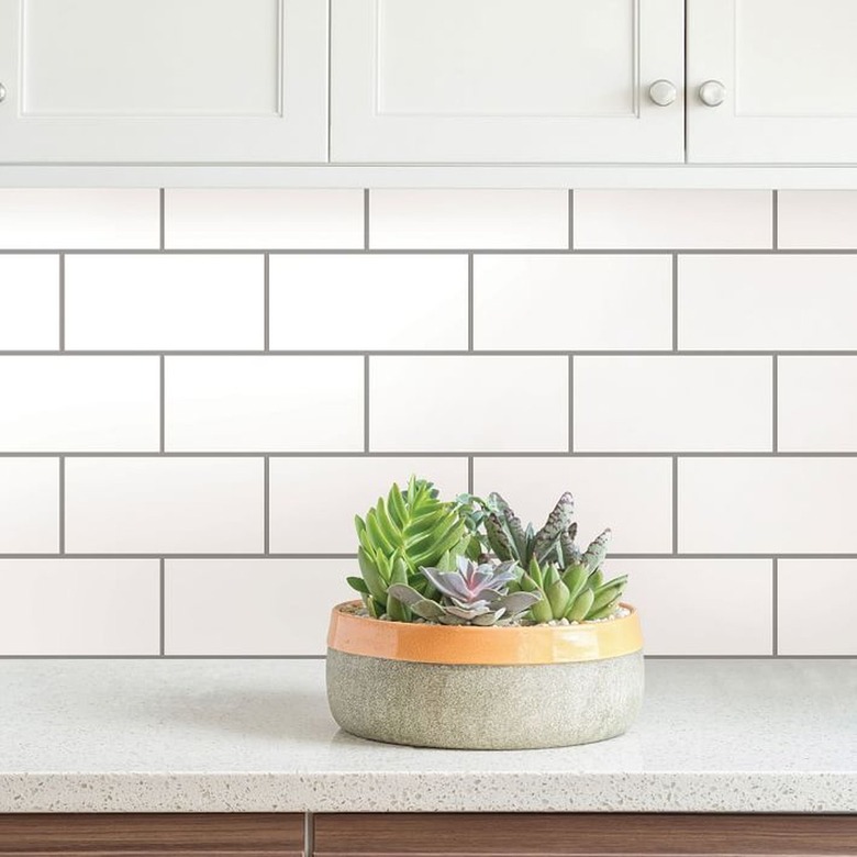 Subway tile backsplash