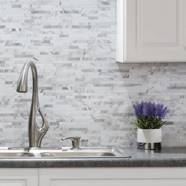 Marble backsplash