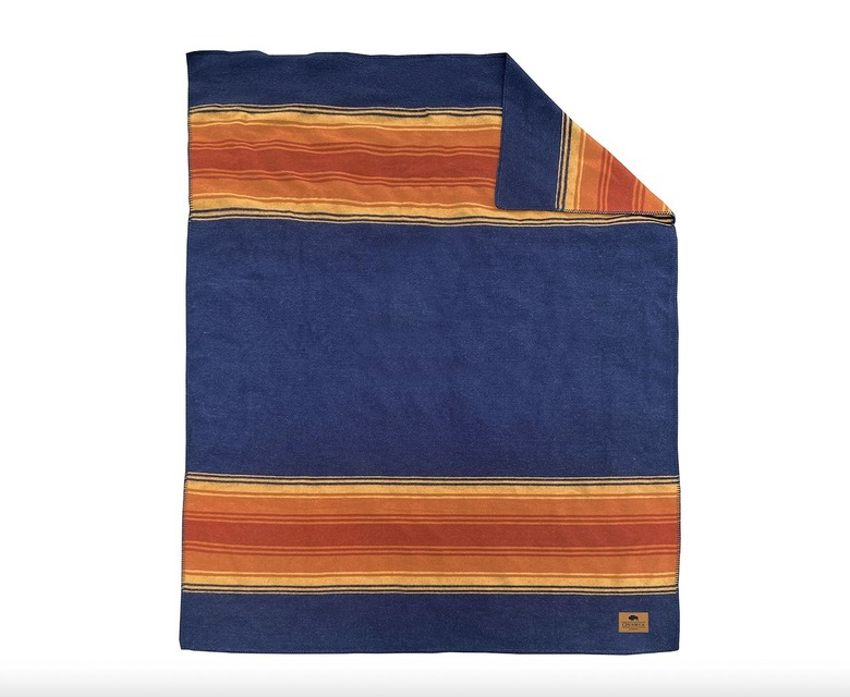 colorful striped wool blanket