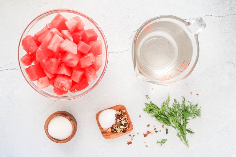 Ingredients for pickled watermelon