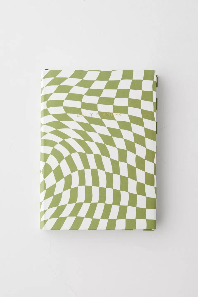 Distorted Check Daily Planner Journal