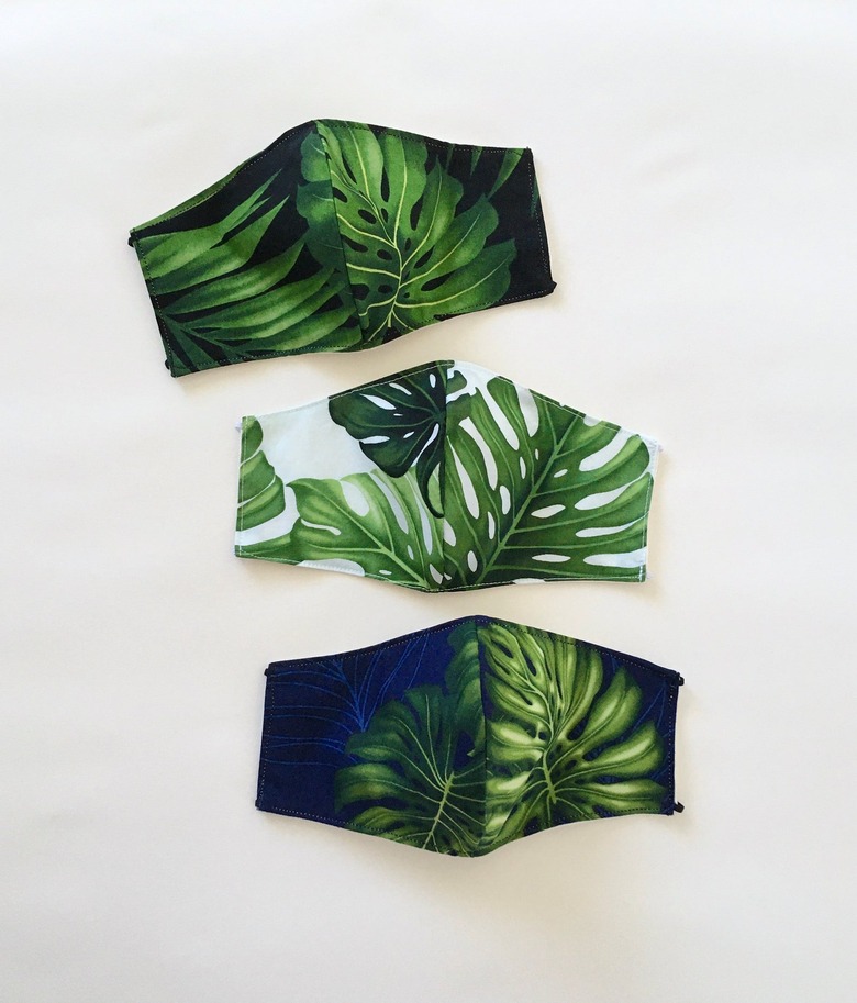 Monstera Leaf print face masks