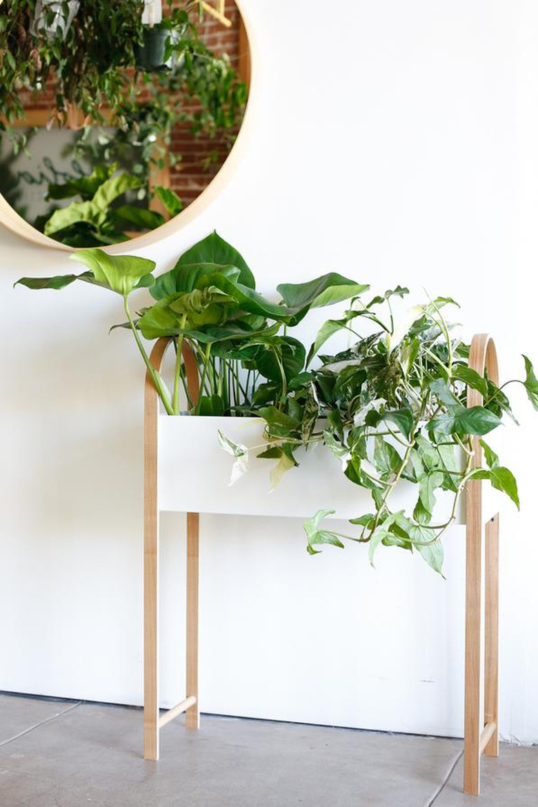 Scandinavian standing planter