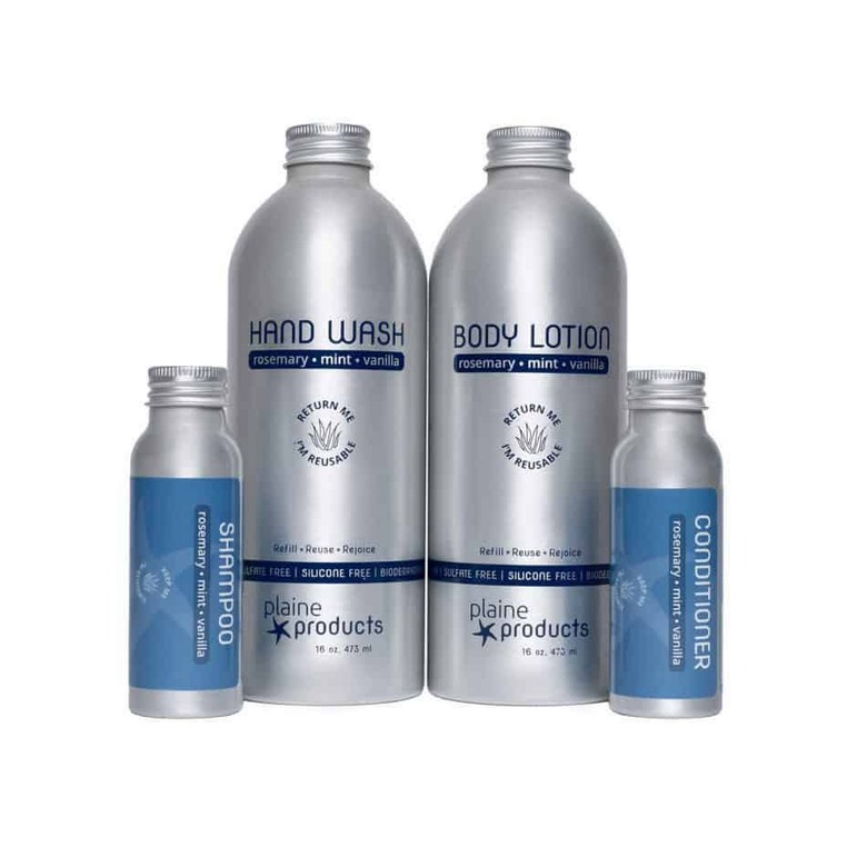 Plaine Products' Zero Waste Starter Kit with body lotion