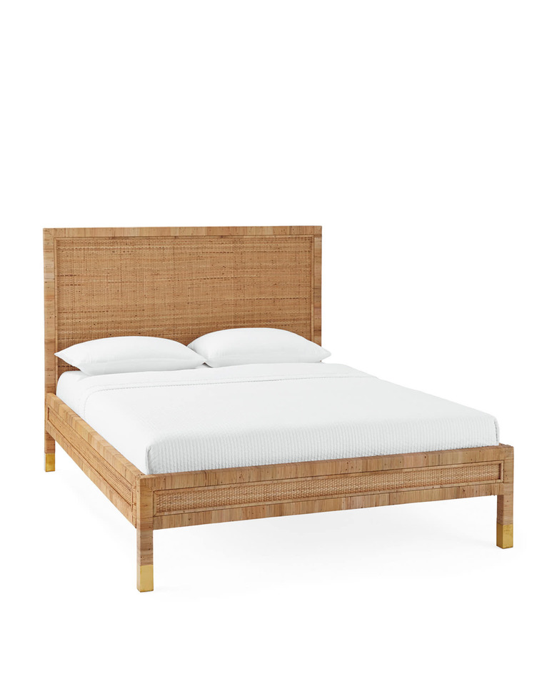 Modern woven rattan bed