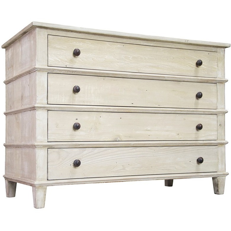 White dresser with vintage finish