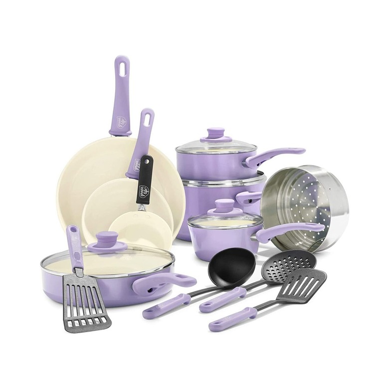 GreenLife Soft Grip Healthy Ceramic Nonstick 16-Piece Cookware Set