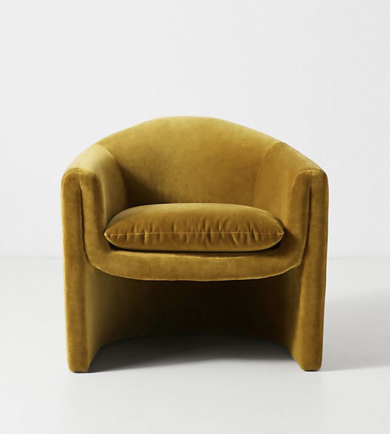 Jewel tone velvet accent chair