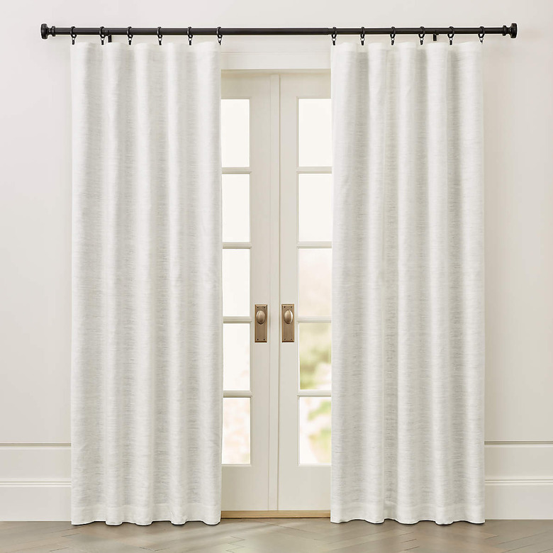 Crate and Barrel Silvana Silk Blackout Curtain Panel