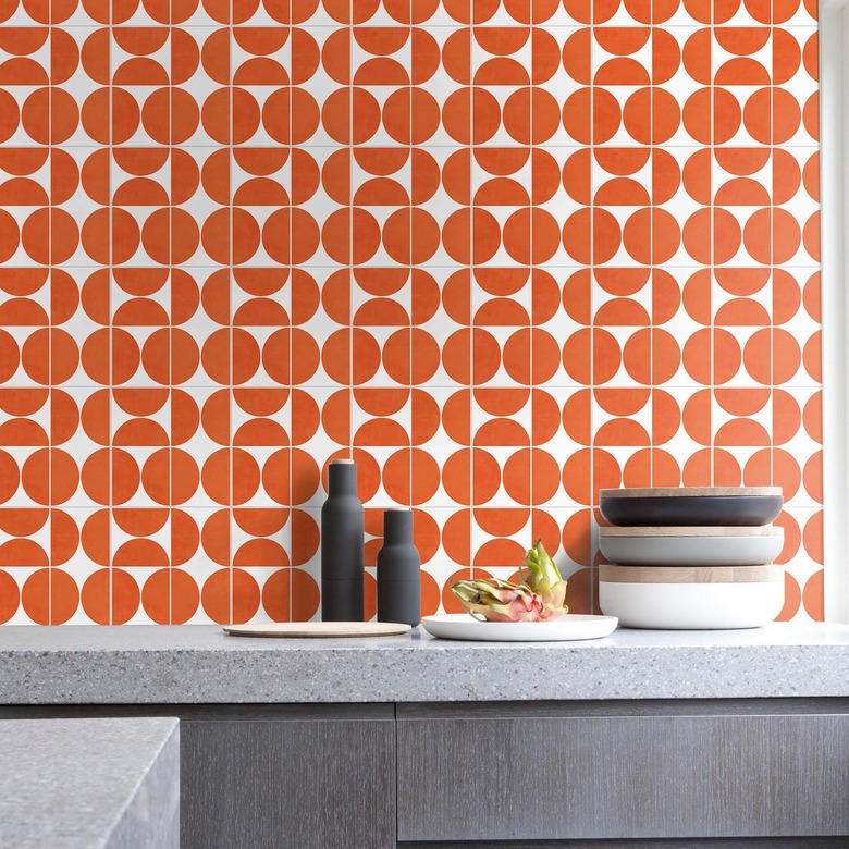 geometric removable backsplash