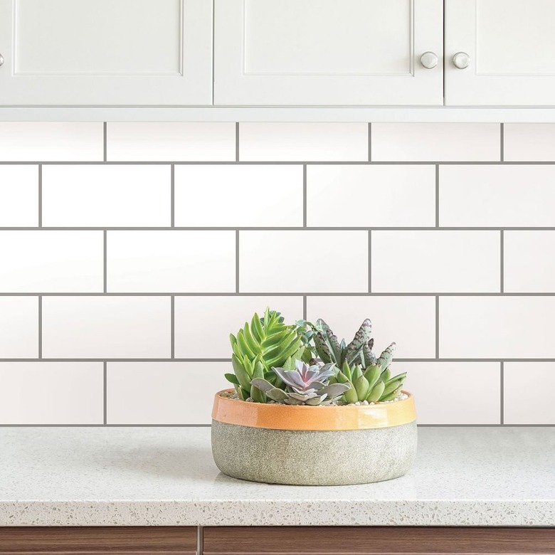 Subway tile backsplash