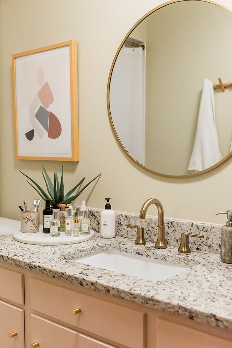 Repaint your walls a fresh new color to eliminate all traces of the old peel-and-stick wallpaper.