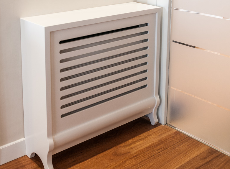 Wooden cover for radiator