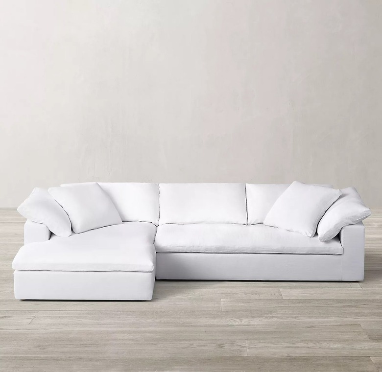 white sectional