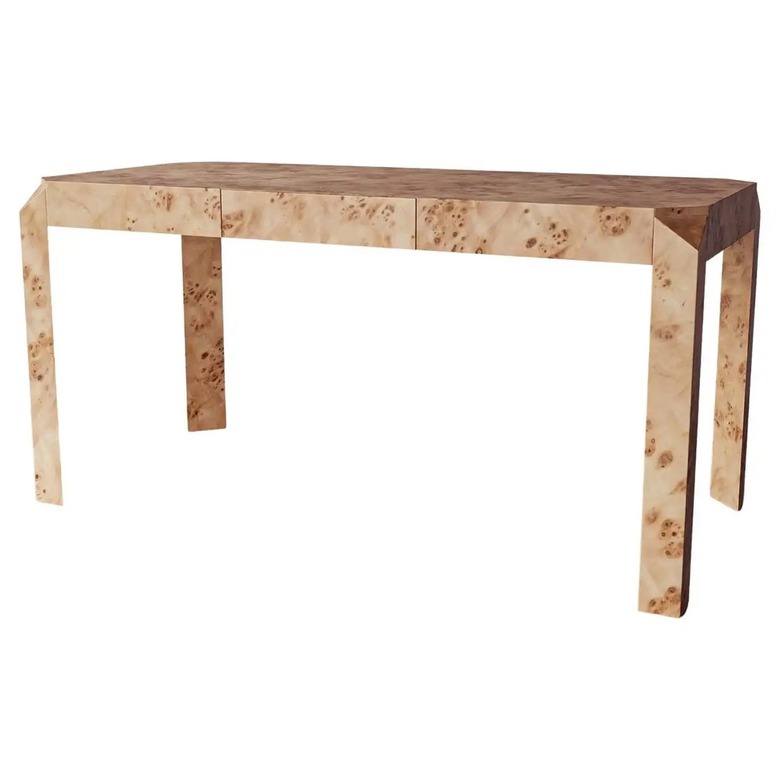 angular burl desk