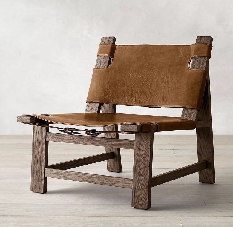 leather buckle chair