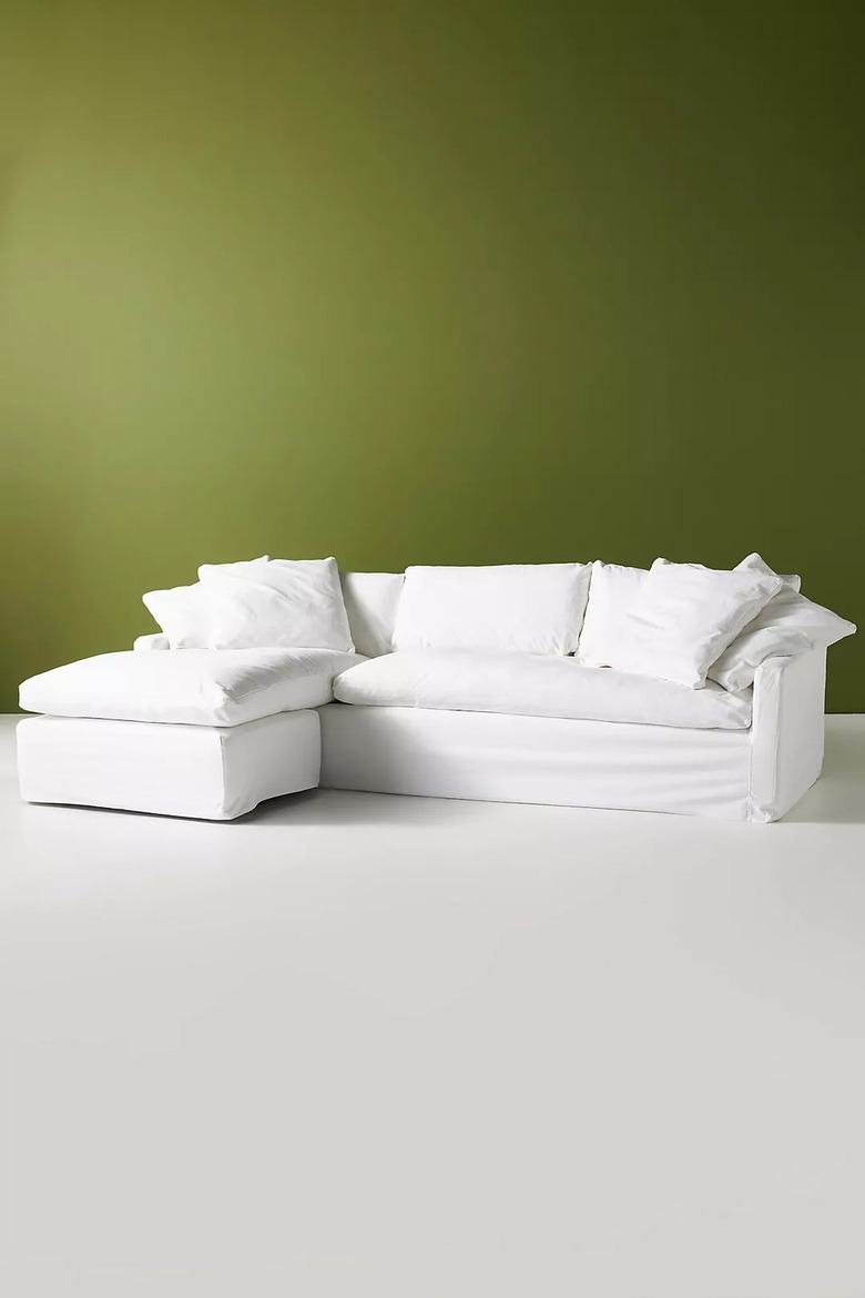White sectional sofa