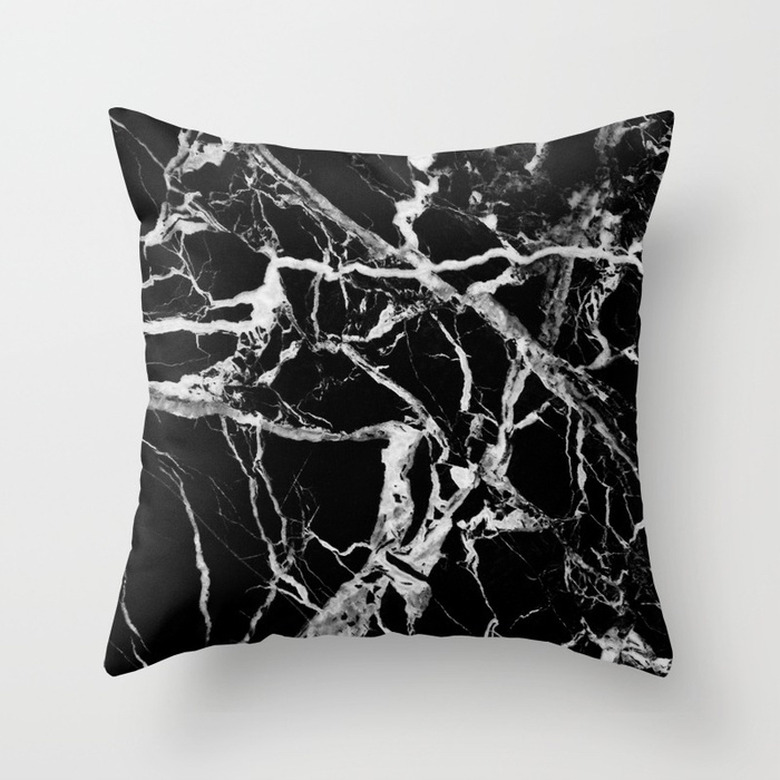 marble pattern throw pillow