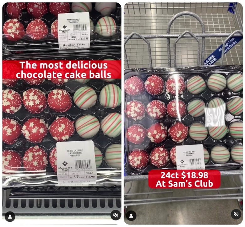 Holiday chocolate cake balls at Sam's Club