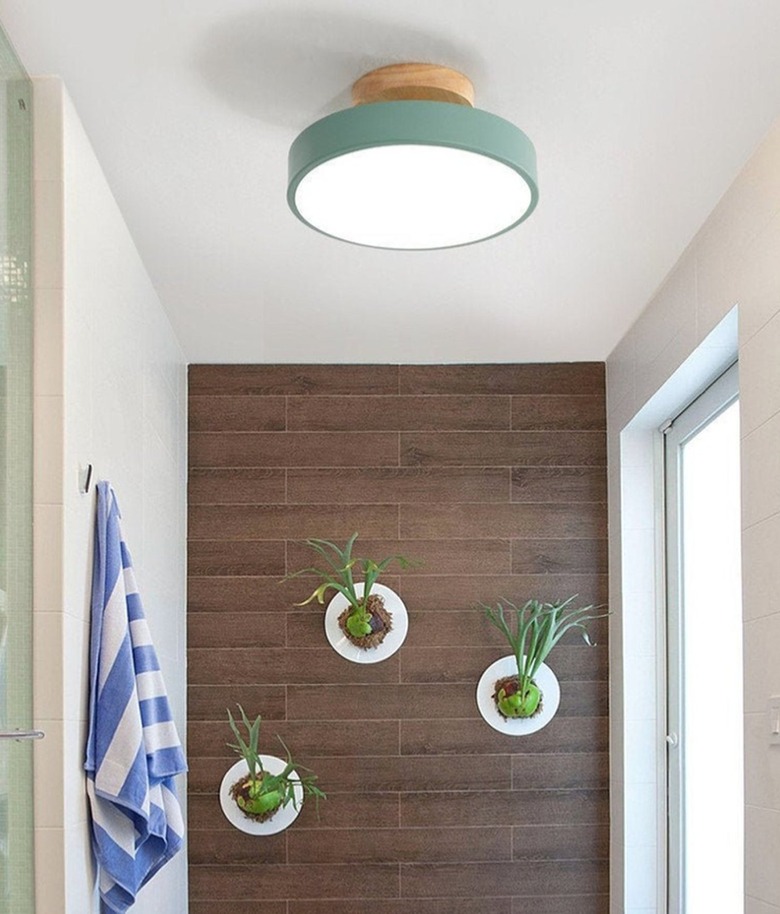 Flush mount drum shade light