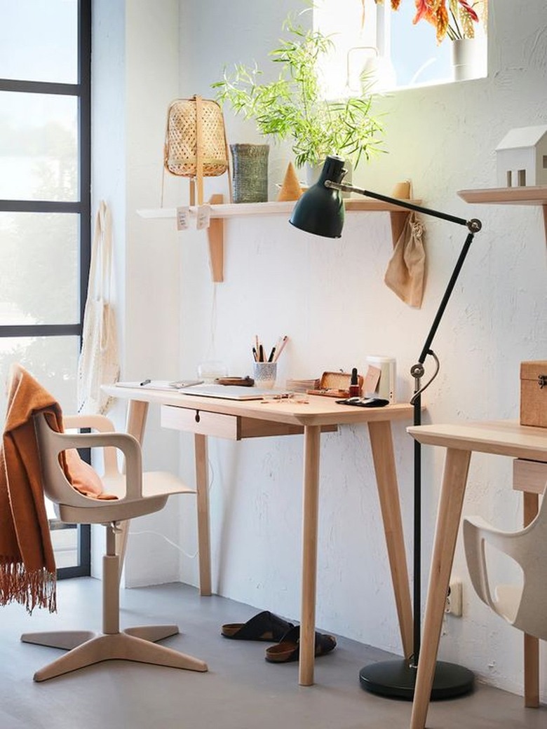 Scandinavian desk for home office by IKEA