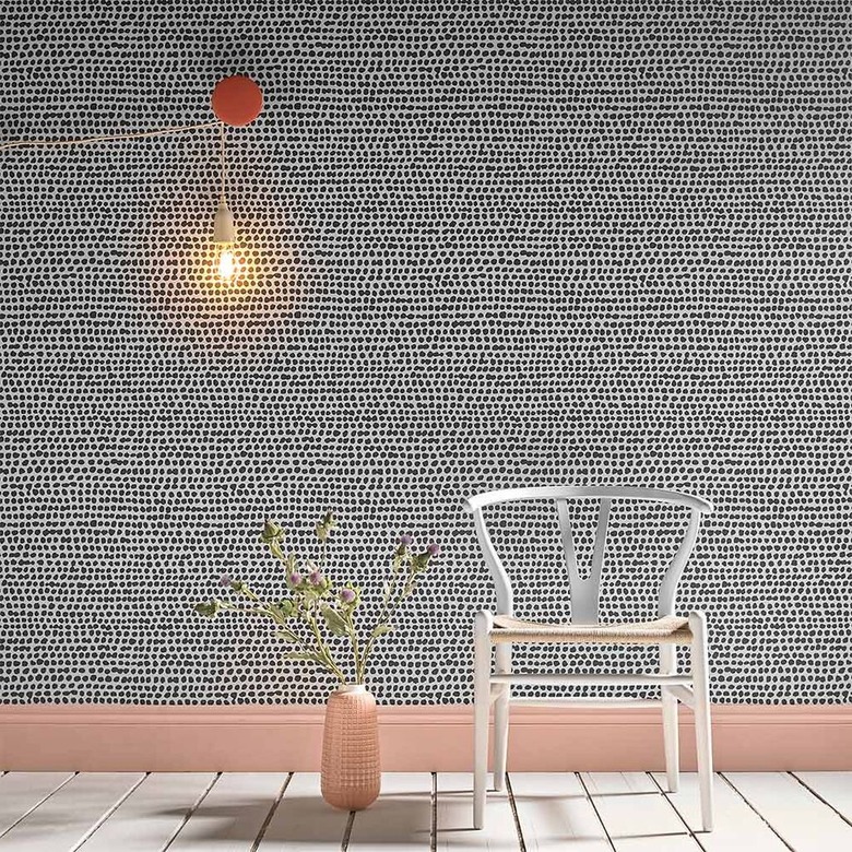 monochrome dot Scandinavian wallpaper